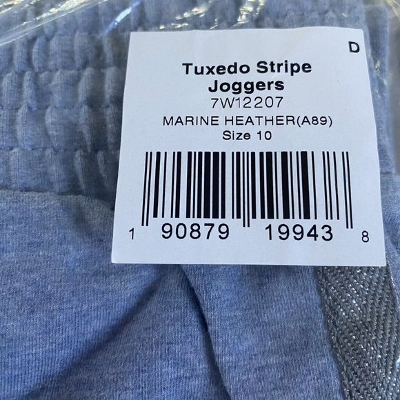 NWT Tea Collection Scotland Tuxedo Stripe Joggers Size 10 - Picture 2 of 2
